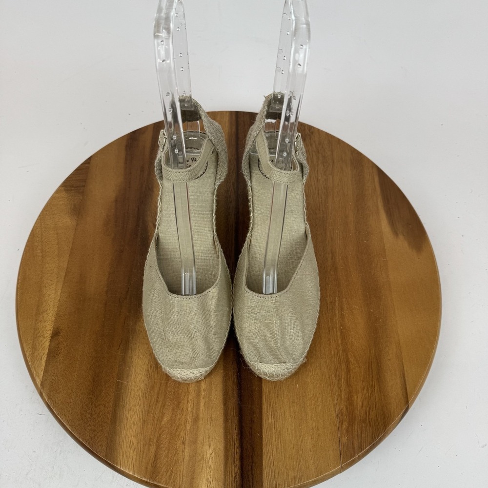 Womens Toni Pons Caldes Linen Ivory Espadrille Wedge Sandals Size EU 40 GUC - Picture 4 of 8